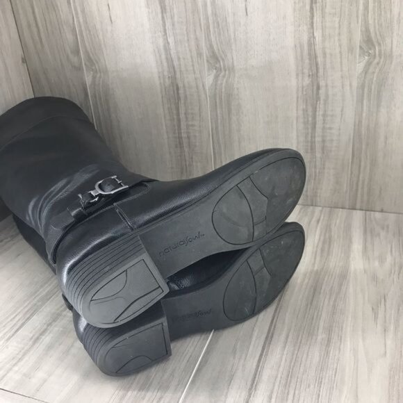 Natural Soul Boots Women's 6 Variant Black Riding Tall Knee High Sidee Zip - Picture 10 of 10